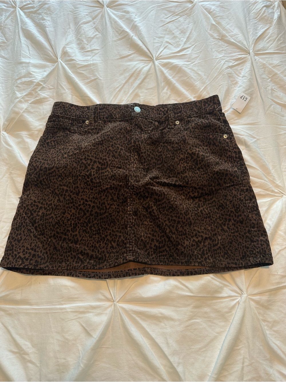 GAP Dark Brown Leopard Print Mini Skirt